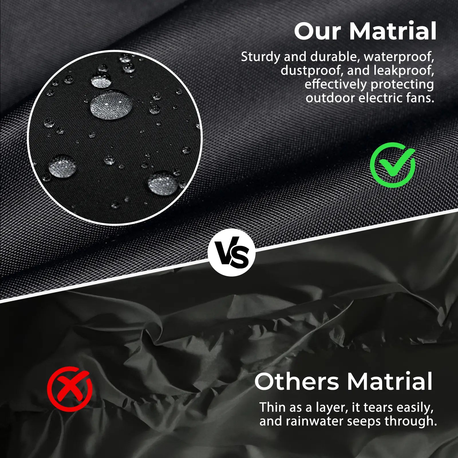 Heavy Duty Waterproof Outdoor Fan Cover