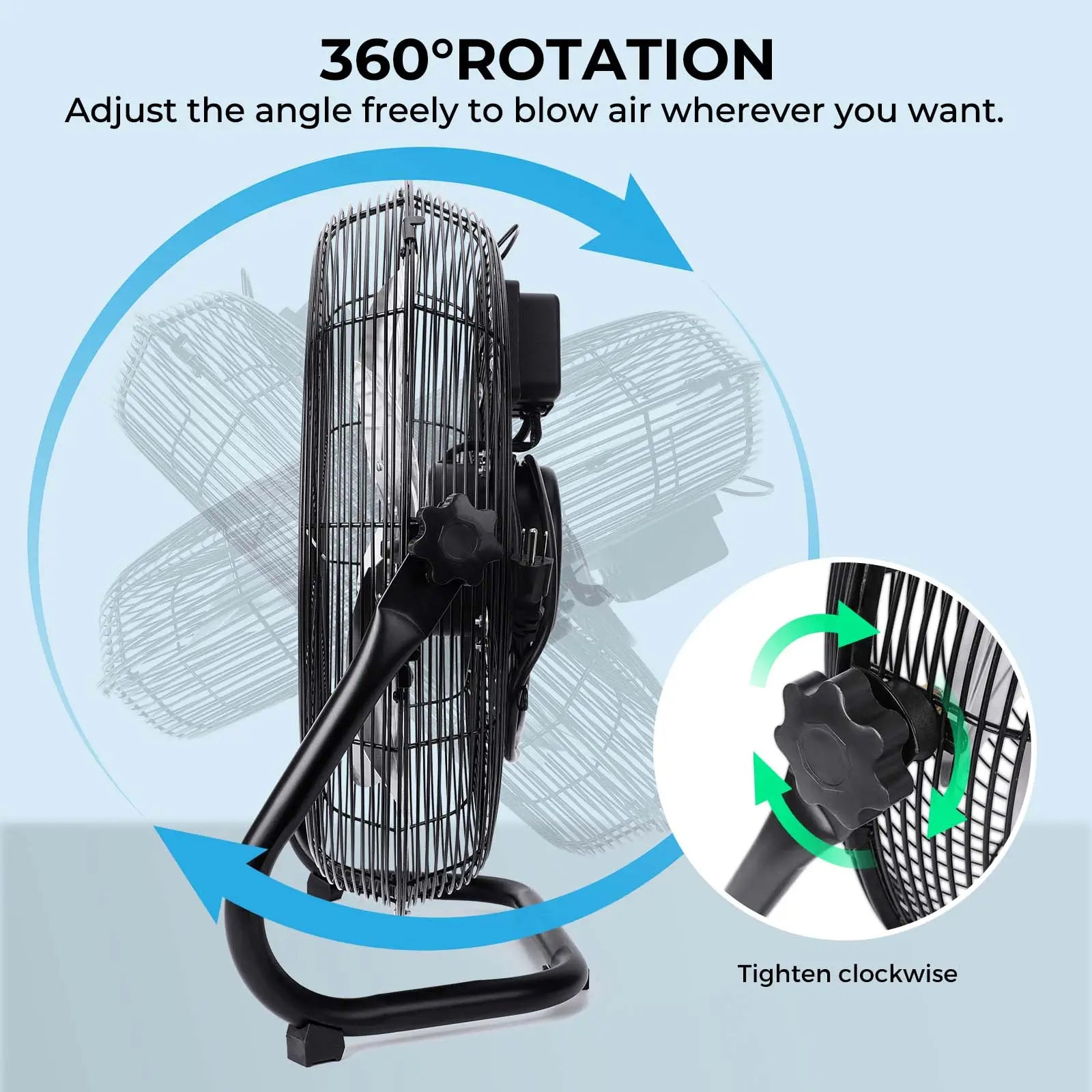 18" High Velocity Floor Fan with Remote