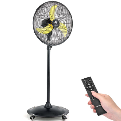 Quiet DC Industrial Oscillating Pedestal Fan with Remote Control