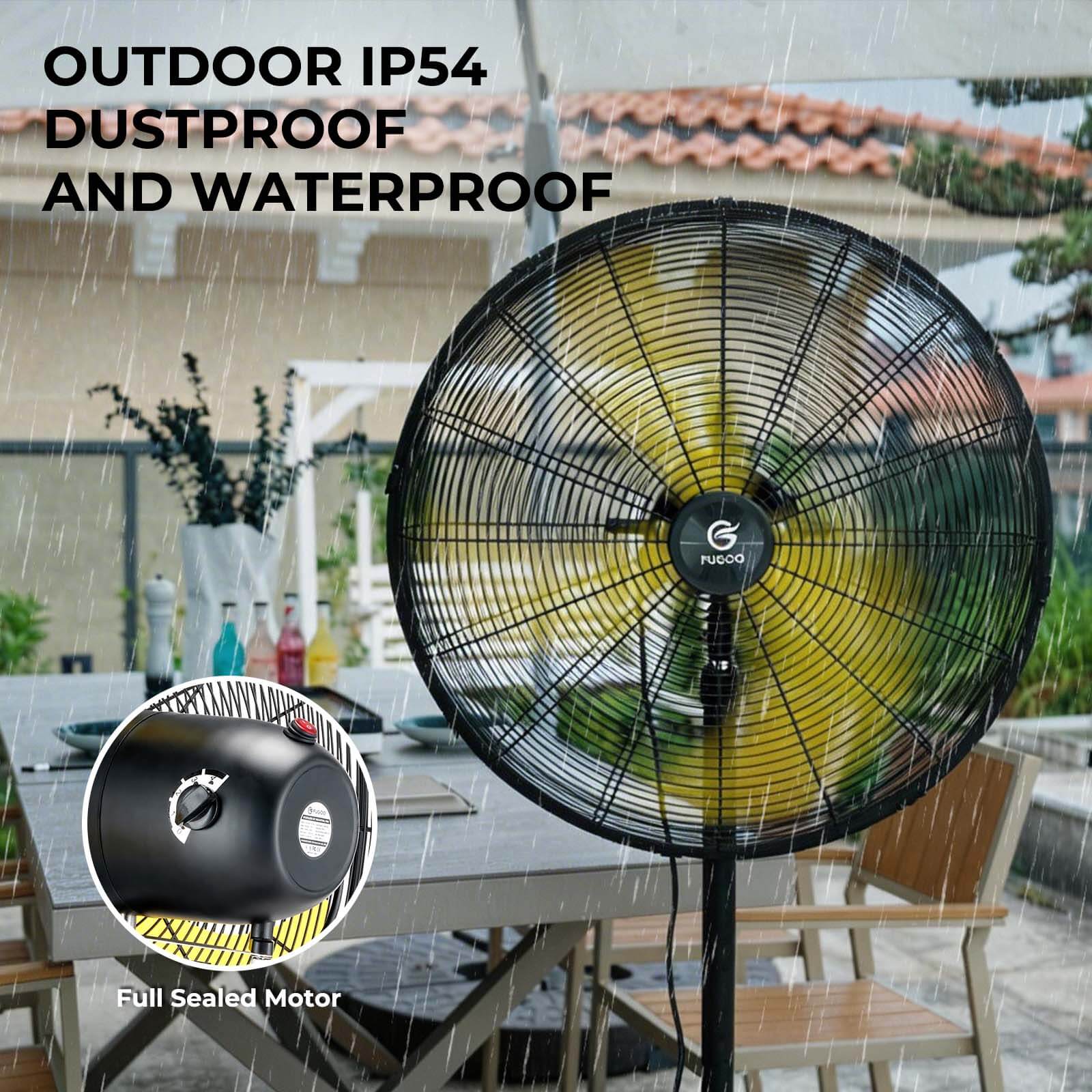 Quiet DC Industrial Oscillating Pedestal Fan with Remote Control