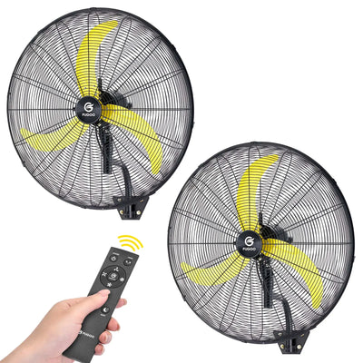 Fugoo 2 Pack 20-30" Waterproof Outdoor Brushless DC  Wall Mounted Fans With Remote