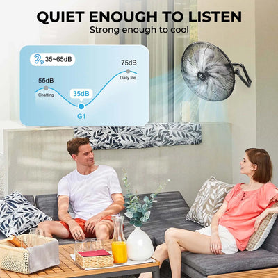 18" High Velocity Floor Fan with Remote